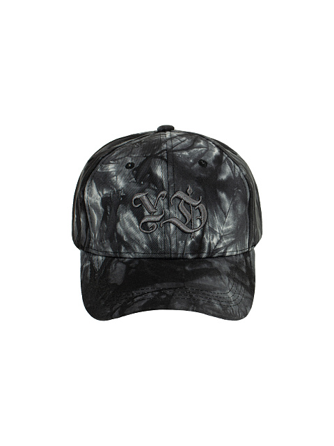 Black Tie-dye Cap With Dark Grey Embroidery, 2
