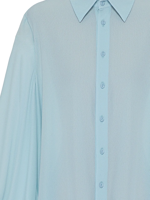 Light Blue Crepe Rayon Blouse, 3