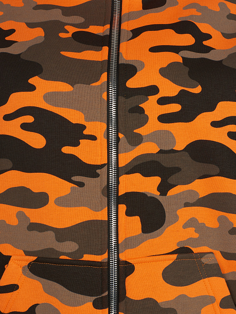 Men's Orange Camouflage Jersey Suit, 3