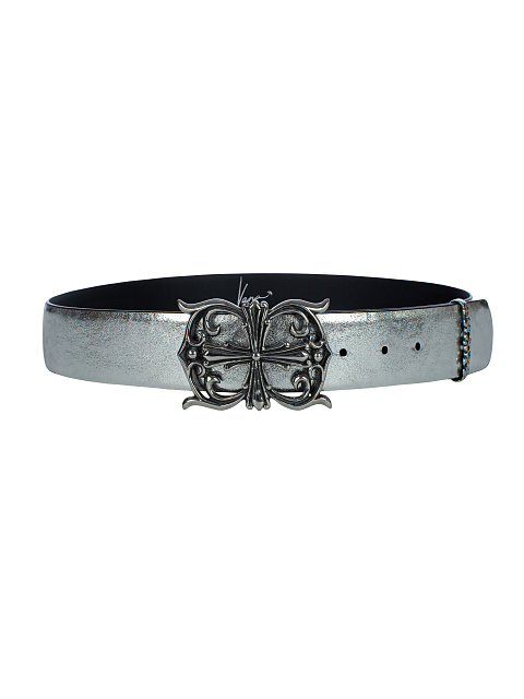 Silver Leather Belt, 1 Silver Leather Belt, 1