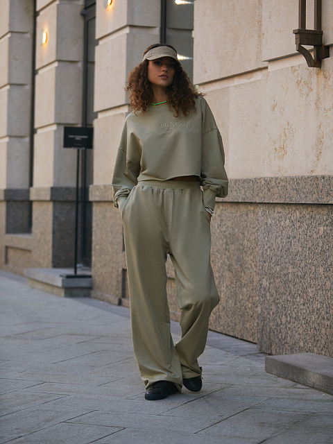 Green Embroidered Denim Visor, 7