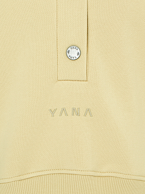 Pale Yellow "Yana" Embroidered Jersey Suit, 4 Pale Yellow "Yana" Embroidered Jersey Suit, 4