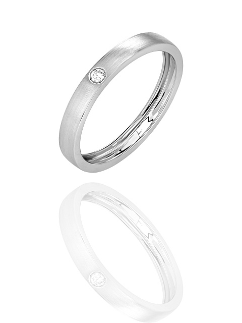 White Gold & Round Diamond Ring, 2