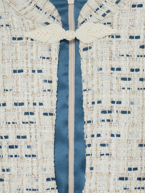 Milky Blue Tweed Mini Dress with Crystals, 3 Milky Blue Tweed Mini Dress with Crystals, 3