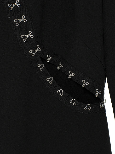 Black midi dress with slits, 3