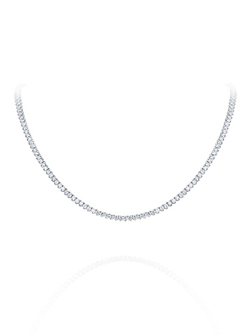 Necklace with LG round brilliant-cut diamonds, 1