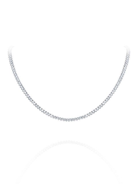 Necklace with LG round brilliant-cut diamonds, 1