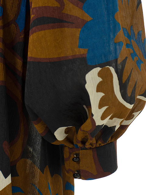 Brown floral-print maxi dress, 5