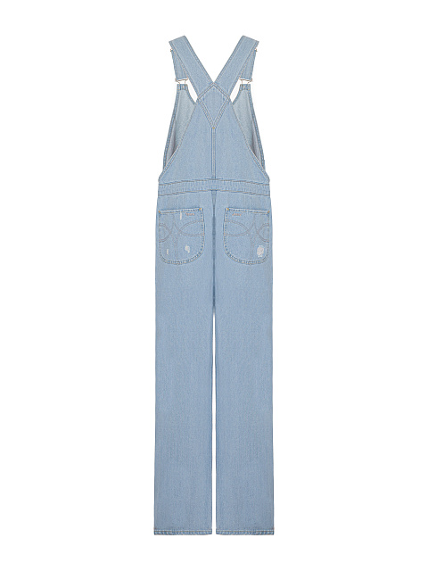Light Blue Distressed Denim Jumpsuit, 3 Light Blue Distressed Denim Jumpsuit, 3