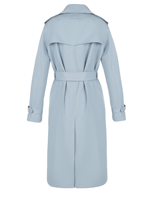 Light Blue Cotton Trench Coat, 4