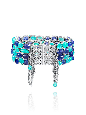 White Gold, Paraiba Tourmaline, Diamonds & Tanzanite Bracelet, 2