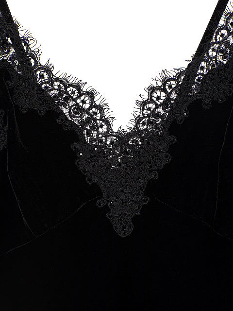 Black Velvet Top With Lace, 3