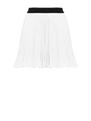 Белая плиссированная юбка-мини