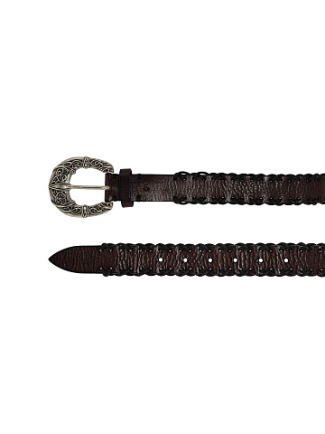 Brown leather belt, 2