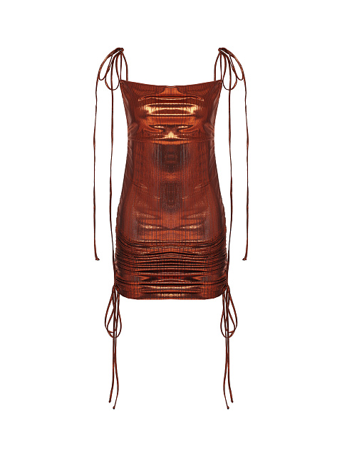 Metallic Red Jersey Transformer Dress, 1