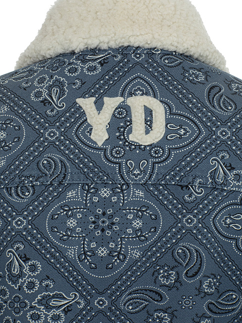 Blue Paisley Denim Jacket, 4