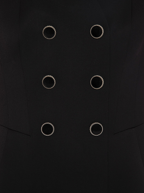 Black mini dress with voluminous sleeves, 7