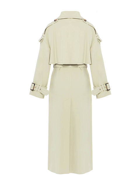 Double-Breasted Pistachio Wool Coat, 3