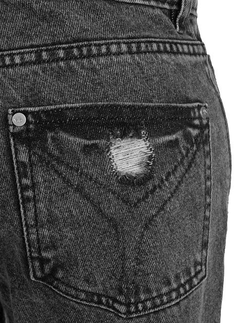 Grey Distressed Slim Jeans, 5