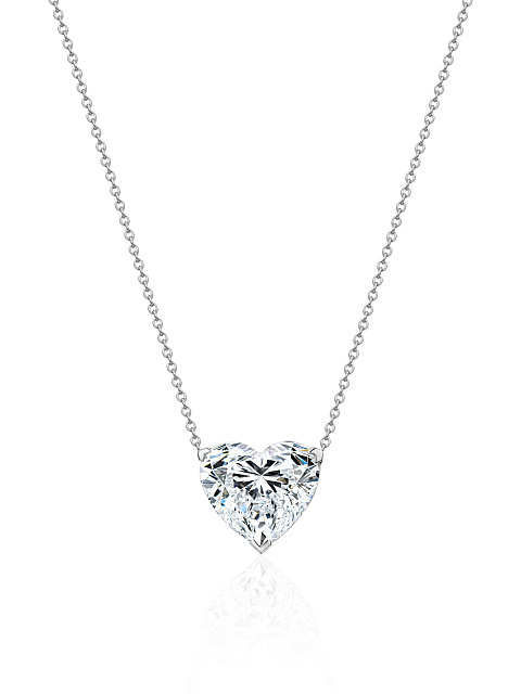White Gold & Diamonds "Heart" Necklace, 1