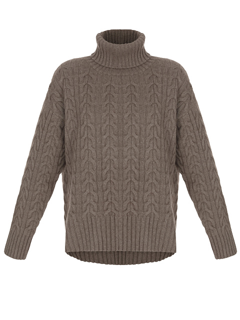 Brown Cashmere Cable Knit Sweater, 1 Brown Cashmere Cable Knit Sweater, 1