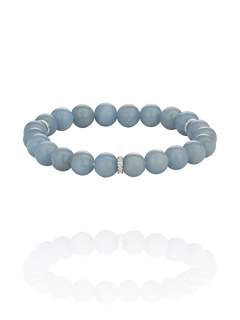 Bracelet with angelite beads, 1