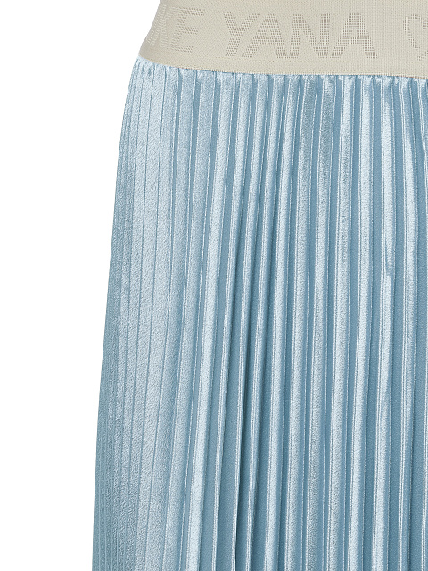 Blue Pleated Midi Skirt, 4