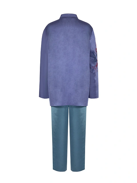 Blue & Purple Top, Pants & Jacket Set, 4