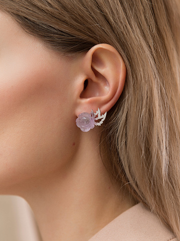 Chalcedony & White Gold Earrings, 2