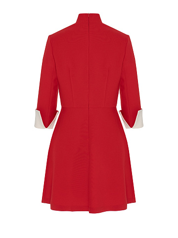 Red Mini Dress With White Pearls, 2