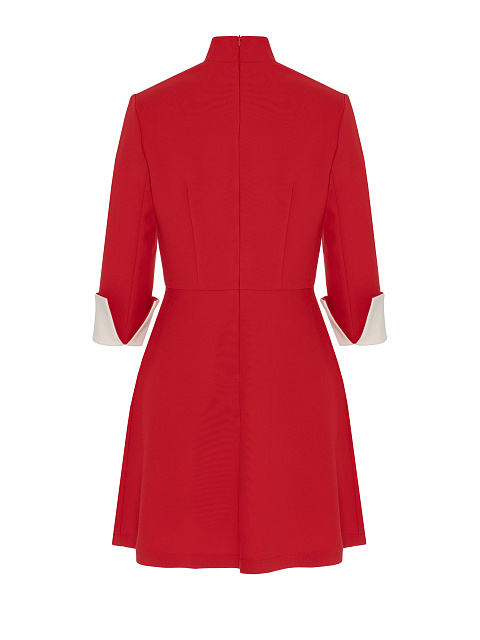 Red Mini Dress With White Pearls, 2