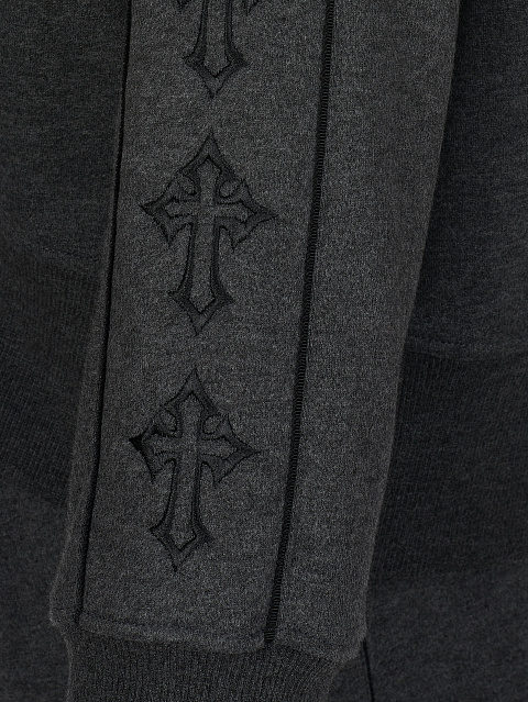 Grey Jersey Set With Cross Embroidery, 5