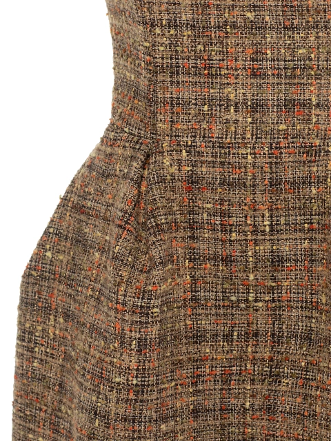 Brown Tweed Mini Dress, 3