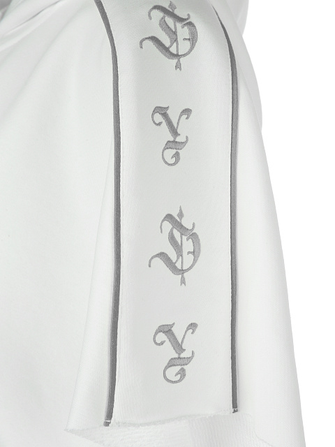 White & Grey Embroidery Jersey Set, 4