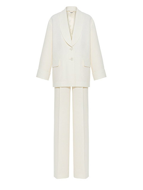 Milk Tweed Two-piece Suit, 6