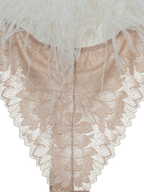 White bodysuit with feathers, 4 White bodysuit with feathers, 4