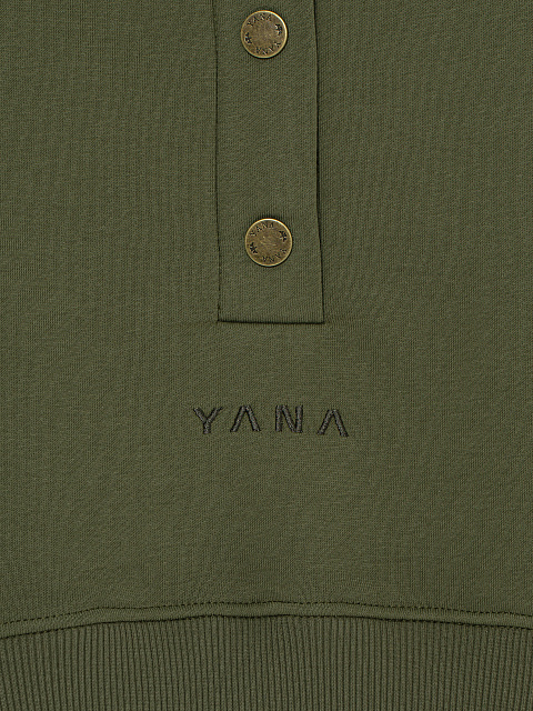 Green "Yana" Embroidered Jersey Suit, 4