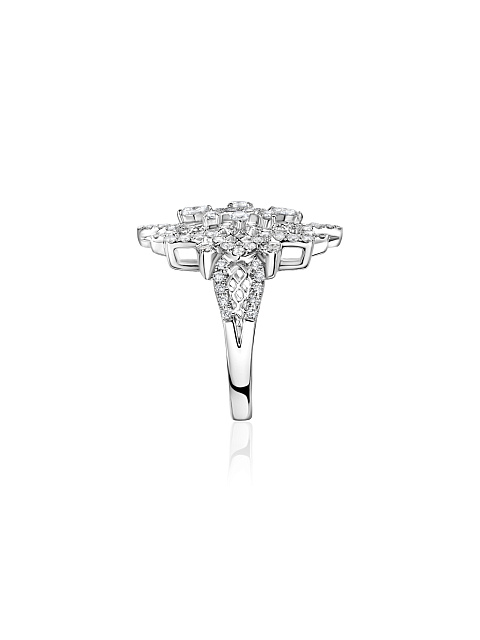 White gold ring with diamonds, 6