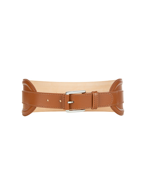 Wide Brown Leather Belt, 1