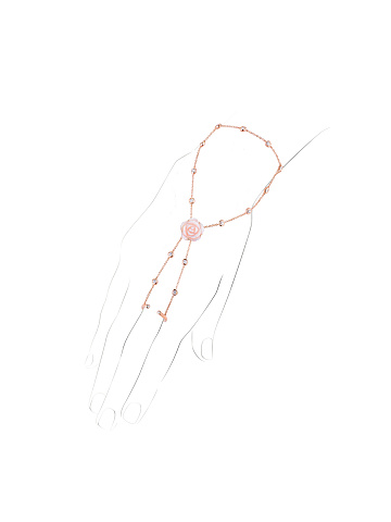 Rose Gold & Mother of Pearl Rose Slave Bracelet, 1