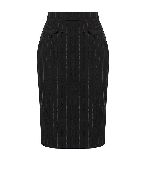 Black striped midi skirt, 3 Black striped midi skirt, 3