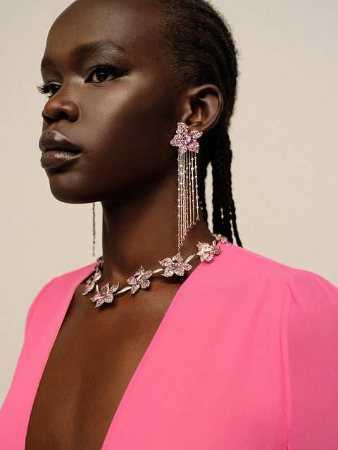 Spinel, Briolette Spinel, Grey Round Diamond & Palladium Earrings, 6 Spinel, Briolette Spinel, Grey Round Diamond & Palladium Earrings, 6