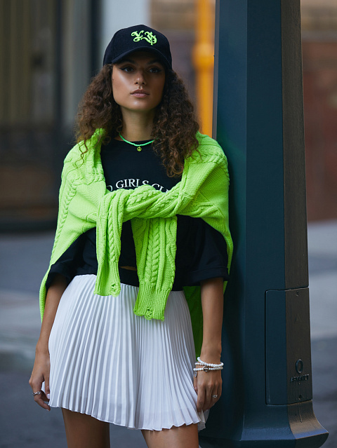 White Pleated Mini Skirt, 7