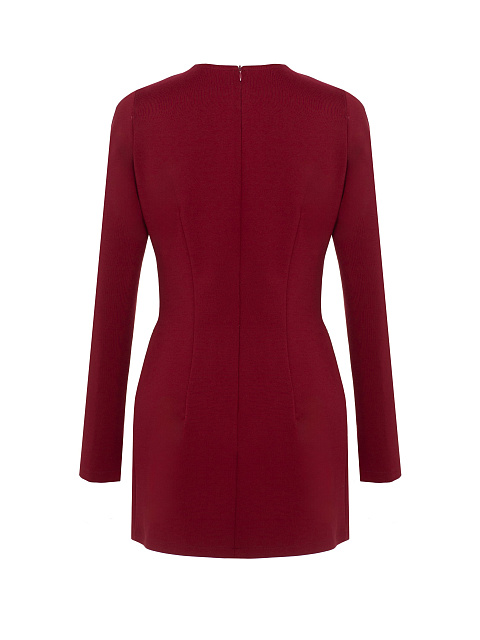 Burgundy Mini Dress With Slits, 2