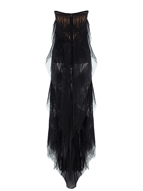 Black embroidered maxi dress, 4 Black embroidered maxi dress, 4