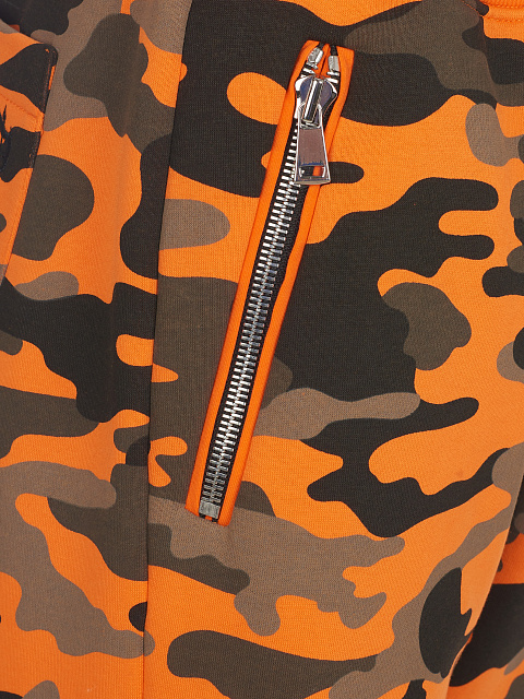 Men's Orange Camouflage Jersey Suit, 4