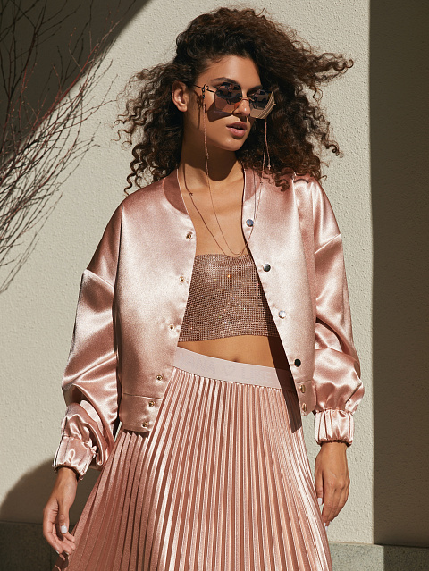 Rose Silver & Cubic Zirkonia Glasses Chain, 4 Rose Silver & Cubic Zirkonia Glasses Chain, 4