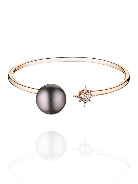 Rose Gold & Diamond & Pearl Bracelet, 1