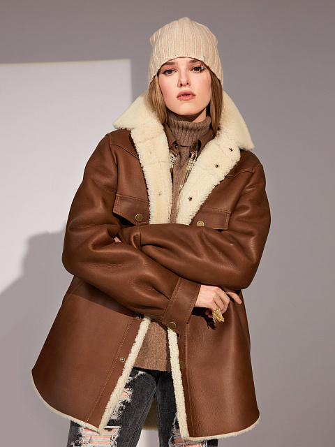 Beige Cashmere Safety Pin Beanie, 3