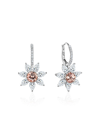Earrings with morganite and diamonds, 1